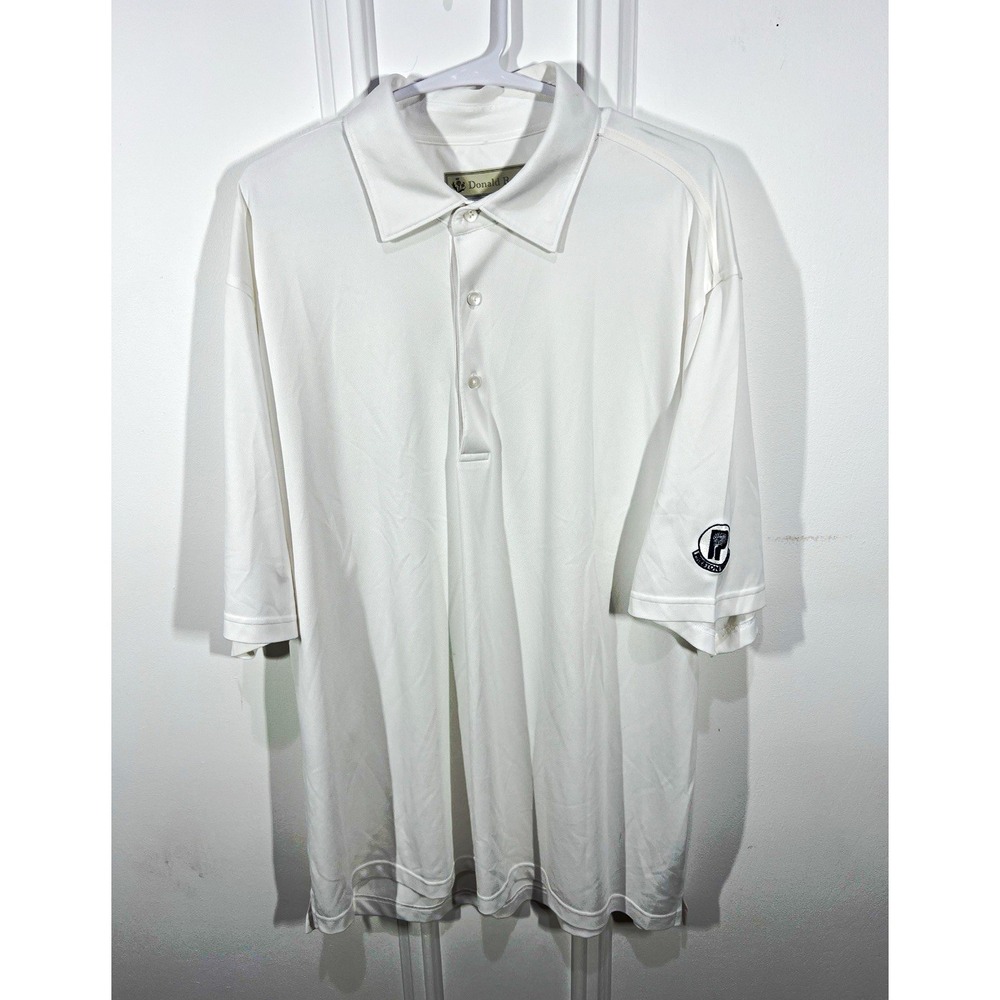 Donald Ross Prestonwood Golf Polo Shirt Mens XL White Performance Country Club
